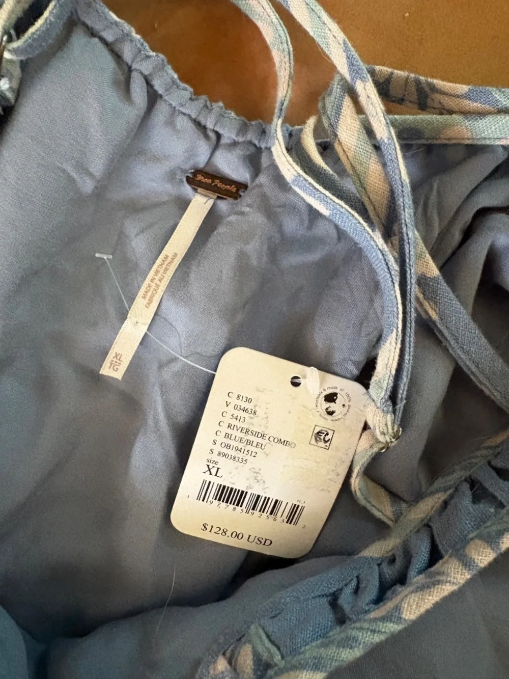 NWT $128 Free People Fisher Mini Dress In Riverside Combo